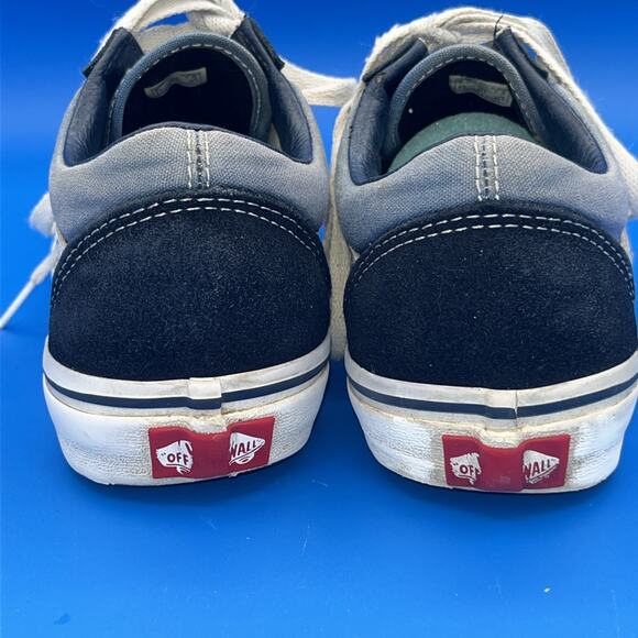 Vans Black Suede Blue Mens 6 Off The Wall Sneakers Womens 7.5 E Skater Walking - Picture 5 of 13